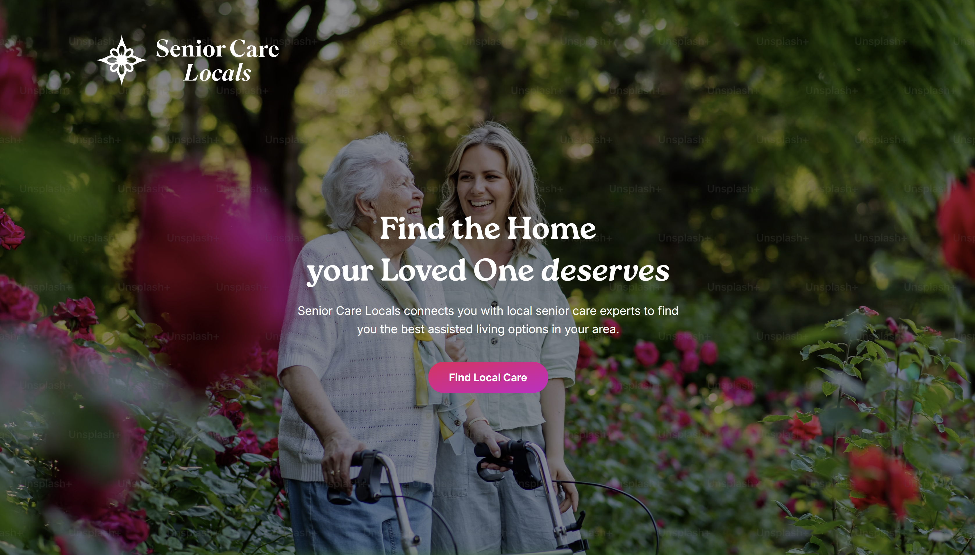 Senior Care Locals home page
